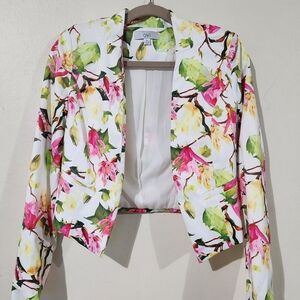 OVI Floral Women's Jacket - White and Pink